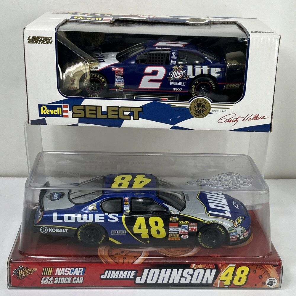 Revell Winners Circle Nascar 1:24 Lot Rusty Wallace Miller Lite #2 Lowe's #48